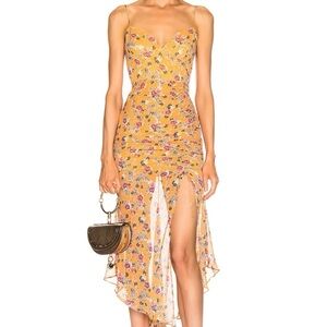 NICHOLAS Floral Print Dress In Honey Multi, Size 8